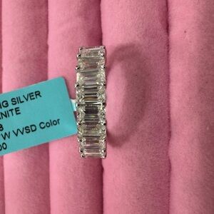 Sterling Silver Moissanite Ring